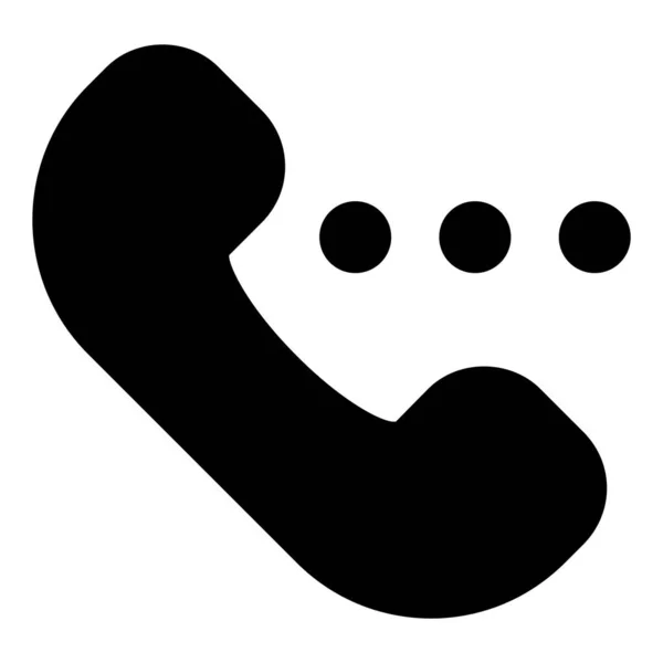 Glyph Icon Phone Receiver Vintage Telephone — Stock Vector