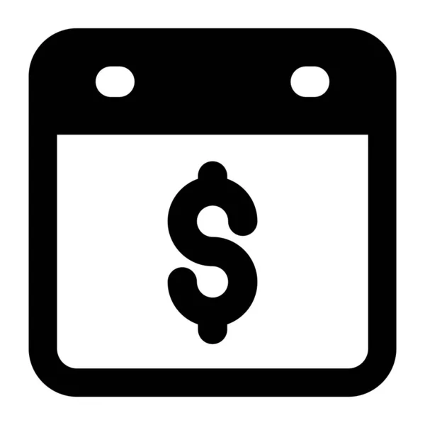 Διάνυσμα Στυλ Του Δολαρίου Μέσα Στο Ημερολόγιο Οικονομικό Ημερολόγιο — Διανυσματικό Αρχείο