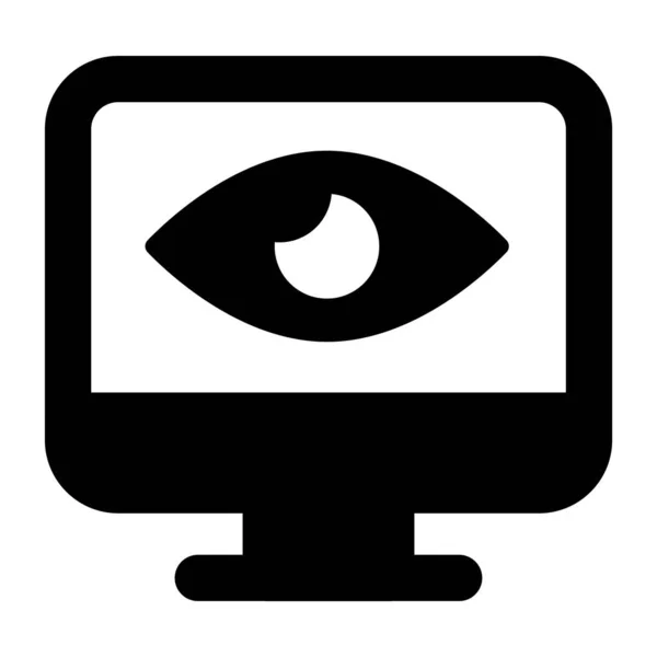 Eye Monitor Trendy Vector Van Cyber Monitoring — Stockvector