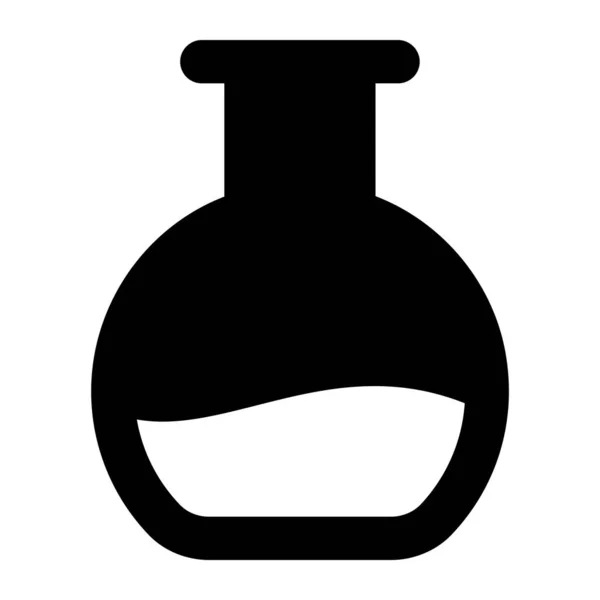 Chemical Flask Icon Solid Design — Stock Vector