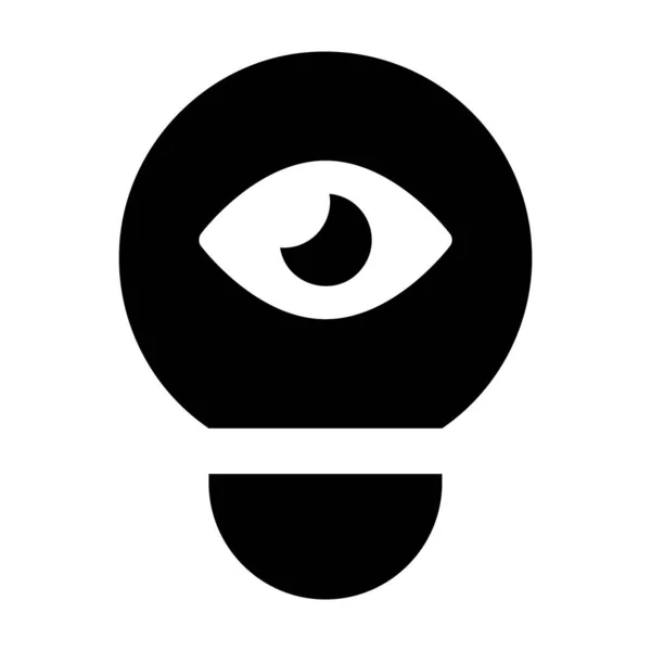 Eye Bulb Vettore Tendenza Del Monitoraggio Dell Idea — Vettoriale Stock