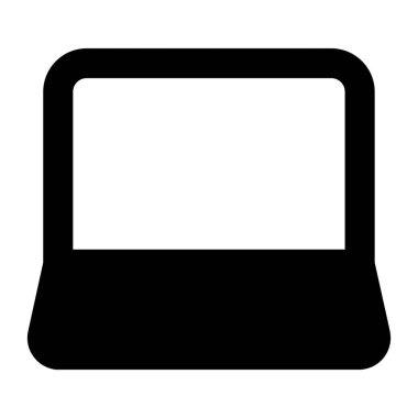 Dizüstü bilgisayar simgesinin düzenlenebilir vektör tasarımı