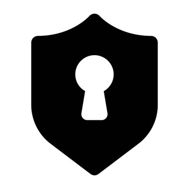 Moda vektöründe bir koruma simgesi, güvenlik kalkanının kabartma vektörü 