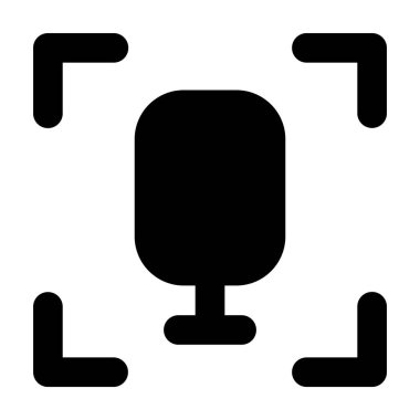 Ses tanıma simgesinin doldurulmuş tasarımı