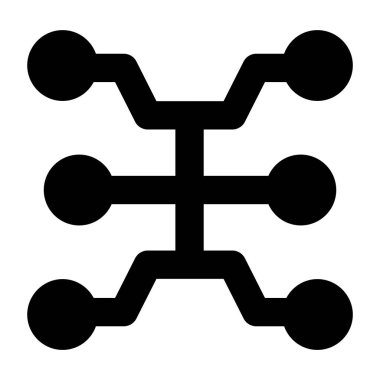 Düğümlerin mobileSolid vektör tasarımı ağ simgesi