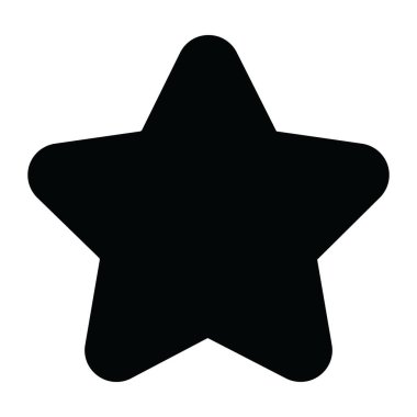 Dolu vektör tasarımında güzel dekoratif yıldız simgesi.