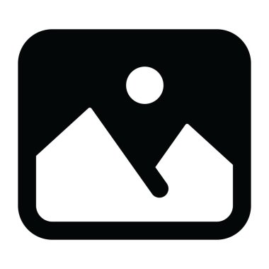 Katı vektör tasarımlı güzel bir resim simgesi 