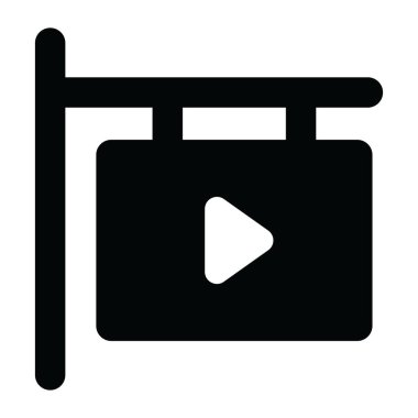 Video reklam simgesinin tam vektör tasarımı