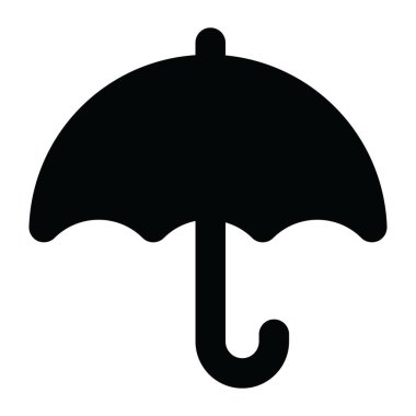 Kabartma dizaynında katlanan bir gölgelik simgesi, moda tarzında şemsiye simgesi 