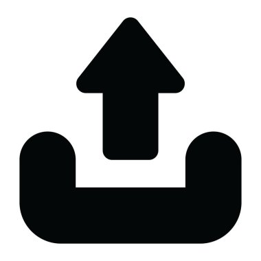 Solid tasarım veri gönderimi simgesi