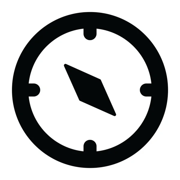 Kompass Riktnings Instrument Ikon Fylld Design — Stock vektor