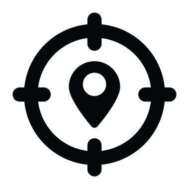 Hedef konum simgesi kavramı içerisindeki harita işaretleyici