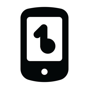 Akıllı telefonun içindeki melodi, cep telefonu müzik simgesinin kabartma biçimi