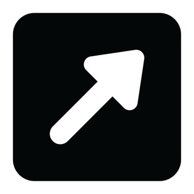 Yukarı doğru ok simgesinin trend vektör tasarımı