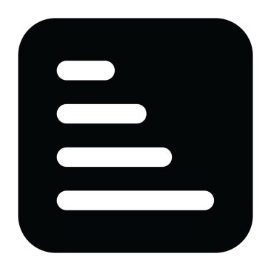 Katı vektör dizaynındaki simgeyi listele.