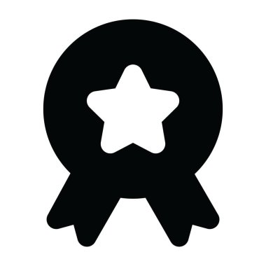 Yıldız rozeti simgesinin temel düzenlenebilir tasarımı