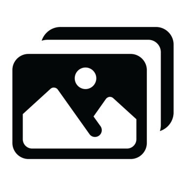 Katı vektör tasarımında güzel resim simgesi 