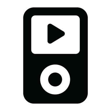 Taşınabilir bir müzik aygıtı, mp3 müzik çalar simgesi