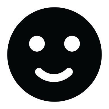 Emoji simgesinin katı bir vektör tasarımı