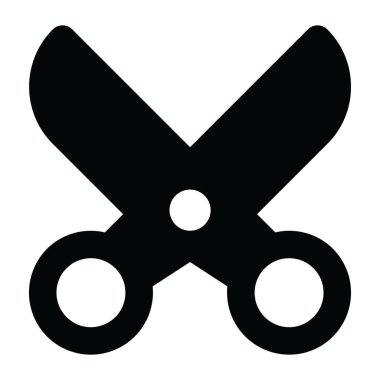 Katı vektör içinde makas simgesi, düzenlenebilir tasarım