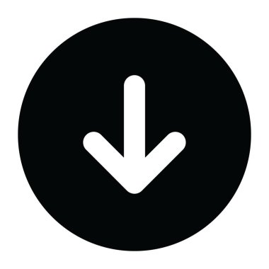 Ok simgesi indirmenin temel düzenlenebilir vektör tasarımı