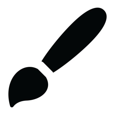 Boyama aracı, sanat fırçası katı simge 