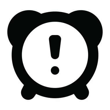 Katı tasarımda alarm uyarısı simgesi tasarımı 