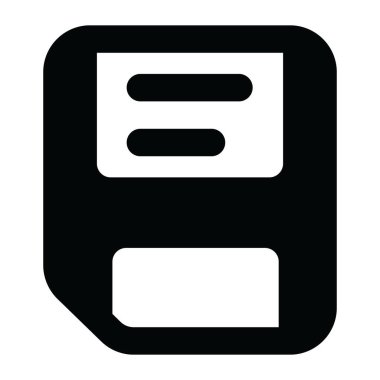 Katı vektör biçiminde disket simgesi 