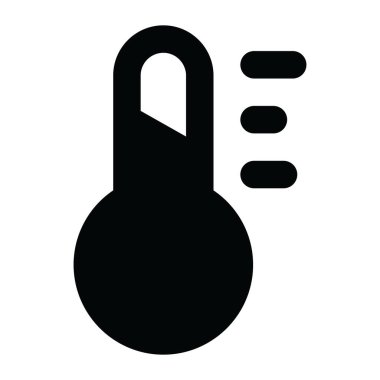 Düzenlenebilir katı biçimde sıcaklık simgesi