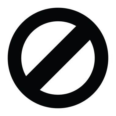 Yasak simgenin düzenlenebilir doldurulabilir tasarımı