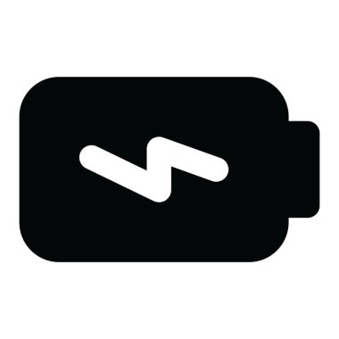 Dolu vektörde mobil pil şarj konsepti simgesi 