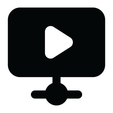 Düzenlenebilir katı tarzda video akışının temel RGBICON tasarımı 