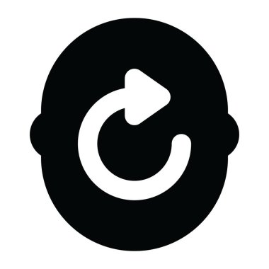 Düzenlenebilir katı simgede vektörü yeniden yükle