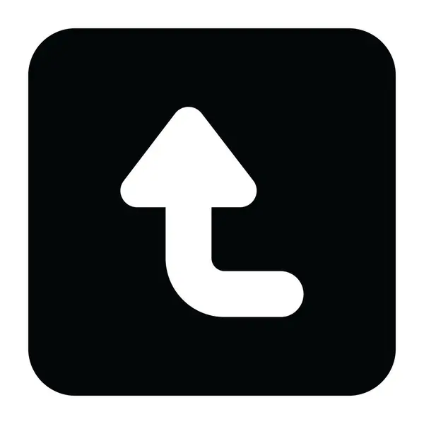 Basic Turn Upward Icon Style Trendiger Vektor Des Richtungspfeils — Stockvektor