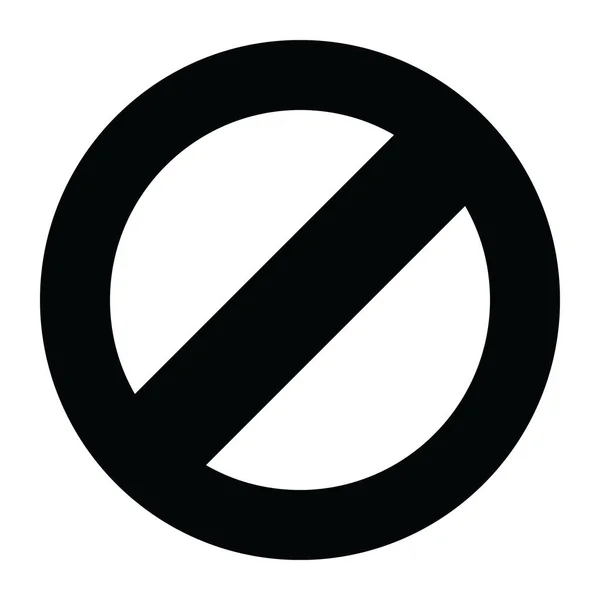Diseño Editable Lleno Icono Prohibido — Vector de stock