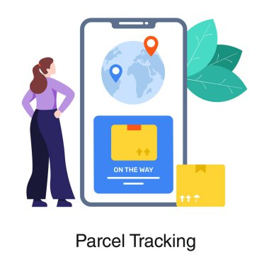 Paket takibi, kargo izleme konsepti