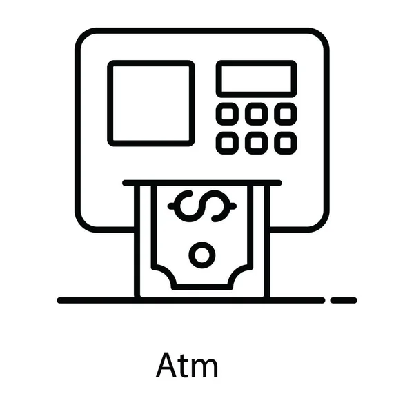 Diseño Icono Banca Instantánea Vector Editable Cajero Automático — Vector de stock