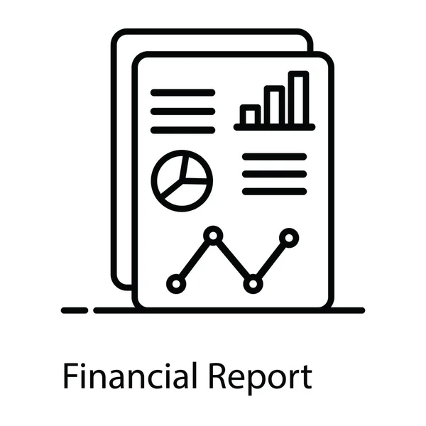 Desenho Vetorial Editável Ícone Relatório Negócios —  Vetores de Stock