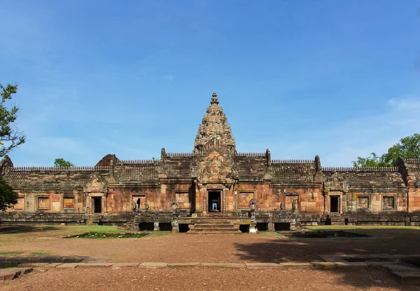 Phanom Szczebel Piaskowiec Rzeźbiony Zamek Prowincji Buriram Tajlandia — Zdjęcie stockowe