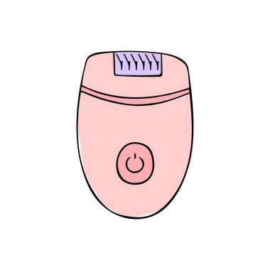 Epilatör pembe çizgi film renk simgesi