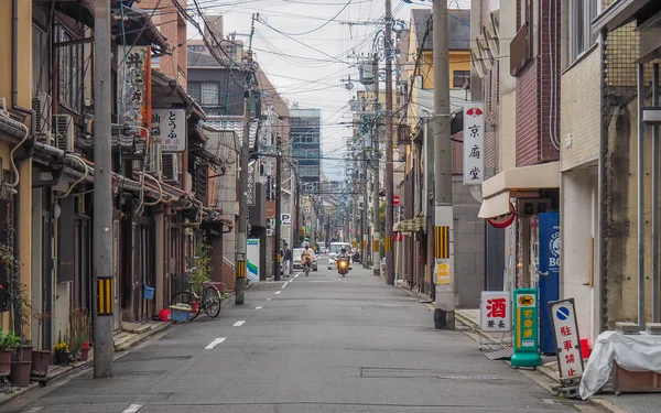 Giappone Koriyama Aprile 2017 Lunga Strada Residenziale Che Perdita Occhio — Foto Stock