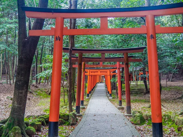 stock image JAPAN, KASHIHARA - APRIL 12, 2017: Red Tori Gates of Kashihara shrine in Nara, Japan