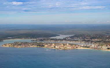 Aerial view of Cronulla Beach and Sutherland shire area of Sydney clipart