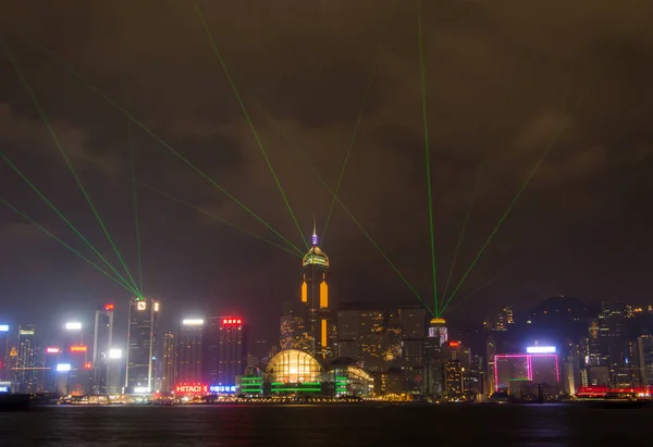 Hong Kong Kowloon November 2014 Hong Kong Famous Nighlty Light — Stock Photo, Image