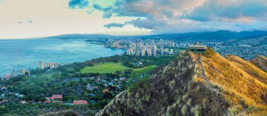Sun rise görünümünü elmas başının üst Honolulu'dan dikkat et