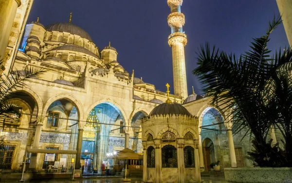 "Новая мечеть" ночью — стоковое фото