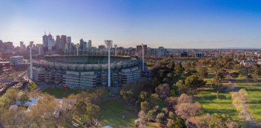 Melbourne Kriket Sahası'nın havadan çekilmiş fotoğrafı