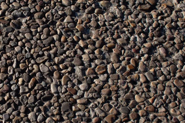 Architectural Texture Small Brown Stones — Stock Photo, Image