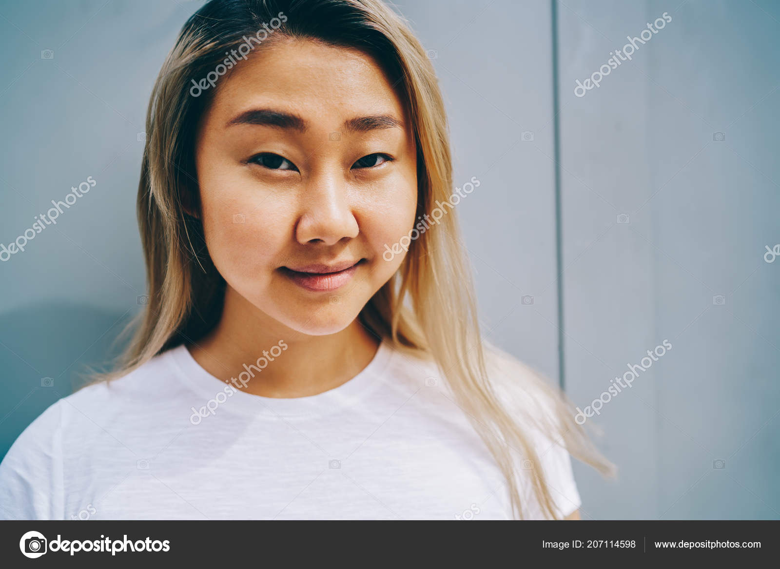 Half Length Portrait Cute Chinese Girl Clean Skin Posign Copy Stock Photo Image By C Gaudilab