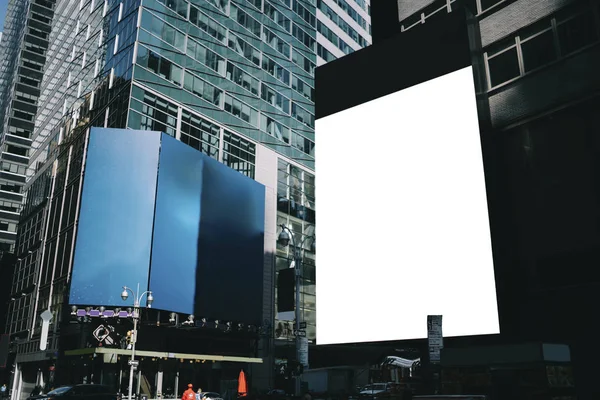 Werbemock Bereich Für Werbung Oder Kommerzielle Informationen Leuchtkasten Auf Der — Stockfoto